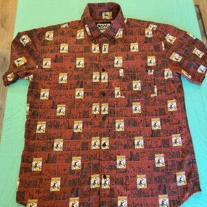 RSVLTS Marvel Spiderman Men's Large Button Down
